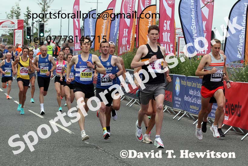 Sunderland City 10k Road Race, 2021 Sunderland City 5k, 10k and Half Marathon Road Races. Photo: David T. Hewitson/Sports for All Pics